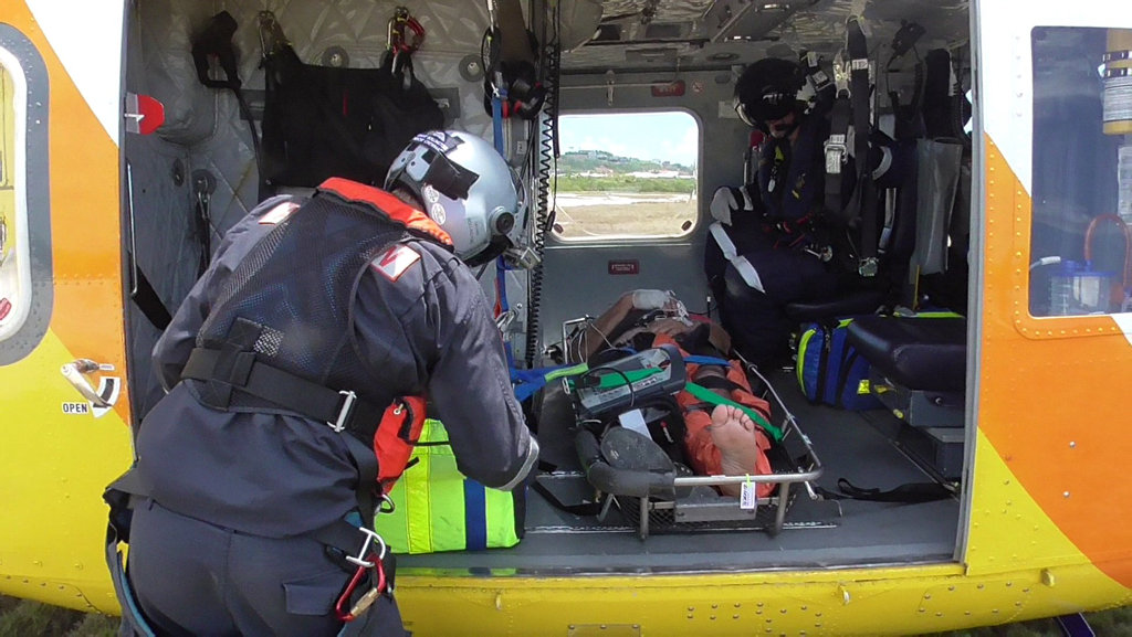 A 41-year-old dirt bike rider was rescued by RACQ Capricorn Helicopter Rescue today after a dirt bike accident at Mulumbin. A 41-year-old dirt bike rider was rescued by RACQ Capricorn Helicopter Rescue today after a dirt bike accident at Mulumbin.